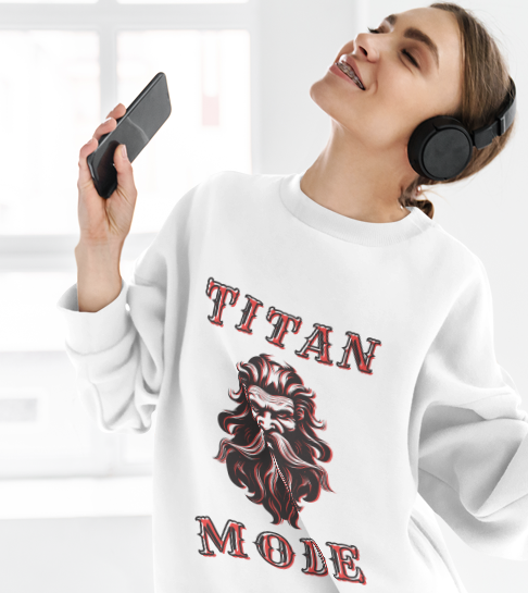 Rep Chaos "Titan Mode" Sweatshirt– Unleash the Beast Unisex Garment-Dyed Sweatshirt