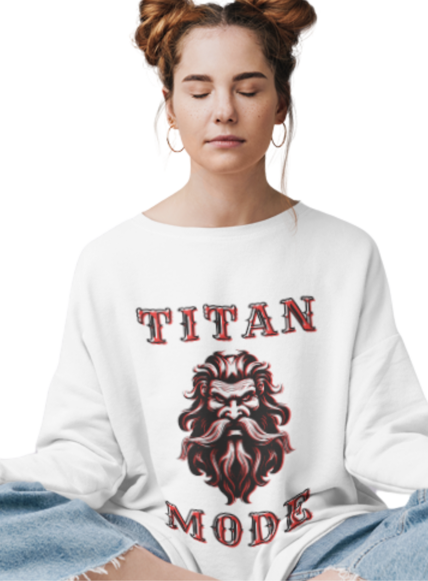 Rep Chaos "Titan Mode" Sweatshirt– Unleash the Beast Unisex Garment-Dyed Sweatshirt
